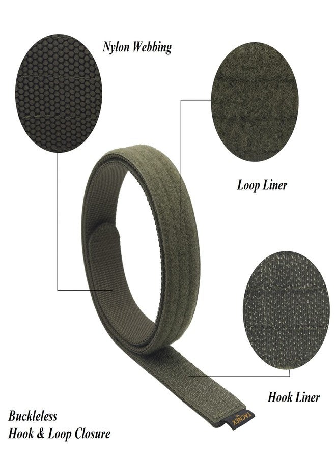TACNEX Inner Belt for Duty/Battle - 1.5" Loop Liner Tactical Under Belt Ranger Green X-Large - Image 4